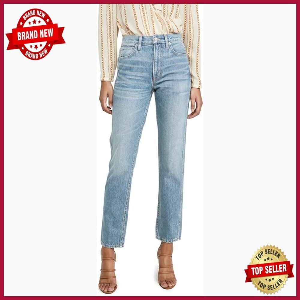 Slim Fit Denim Jeans, Mid-Weight Non-Stretch, High Rise, 5-Pocket Style
